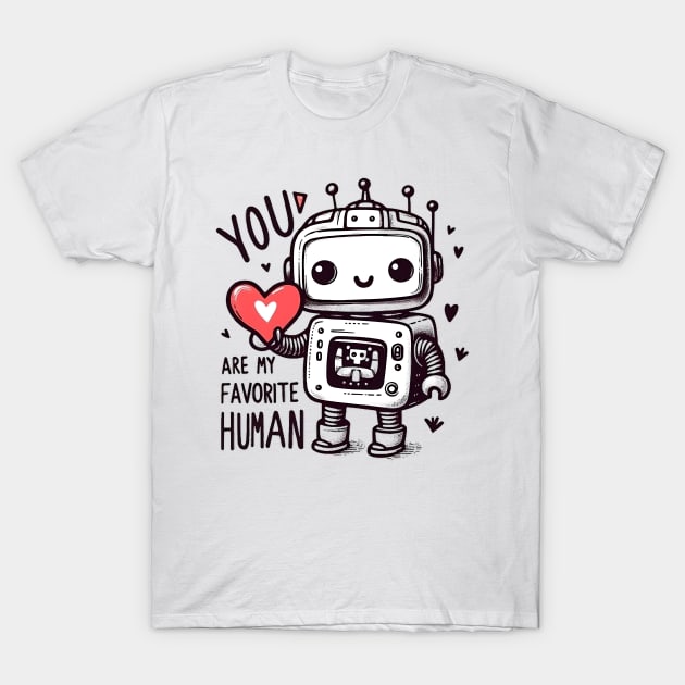 Robot Love T-Shirt by Theme Fusion